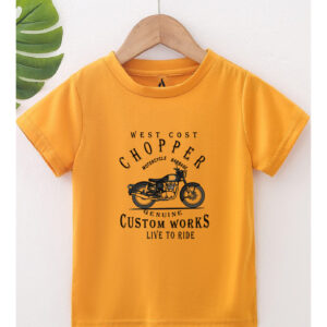 CHOPER BIKE PRINT TSHIRT YELLOW