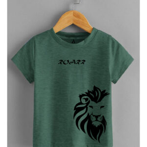 ROAR LION PRINT TSHIRT GREEN