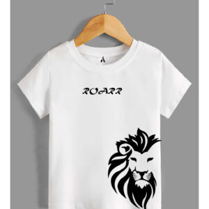 ROAR LION PRINT TSHIRT WHITE