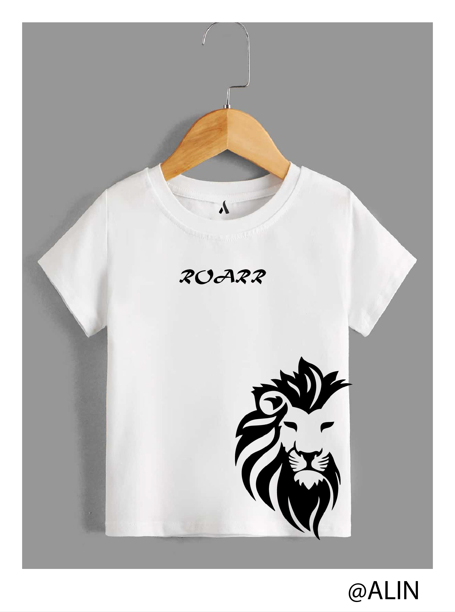 ROAR LION PRINT TSHIRT WHITE