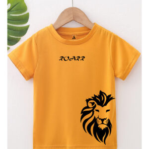 ROAR LION PRINT TSHIRT YELLOW
