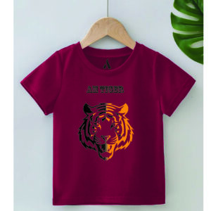 tiger print design maroon